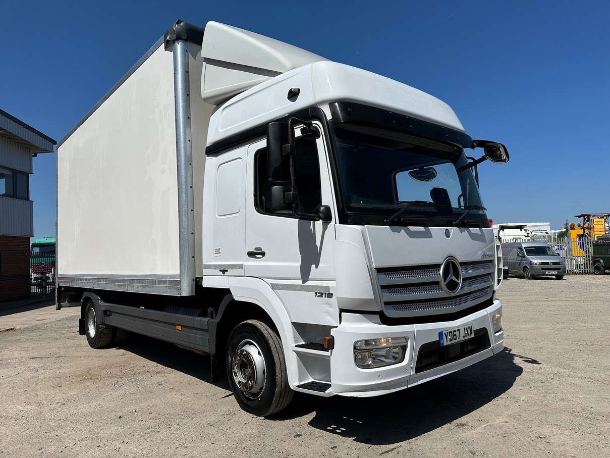 MERCEDES ATEGO 1218 12 TONNE EURO 6 BOX VAN 2017 YD67 JXW Fleetex