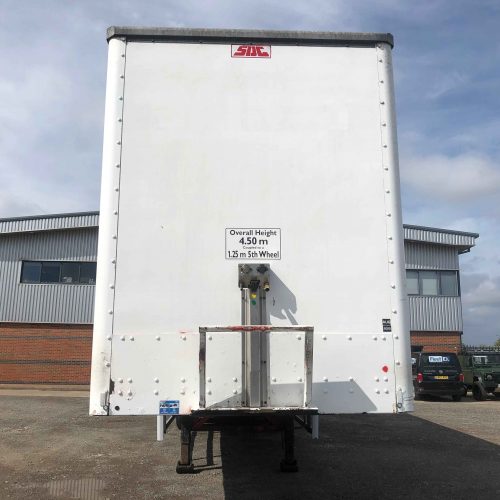 SDC 13.6 M Rollerbed Tri Axle Box Trailer Front View