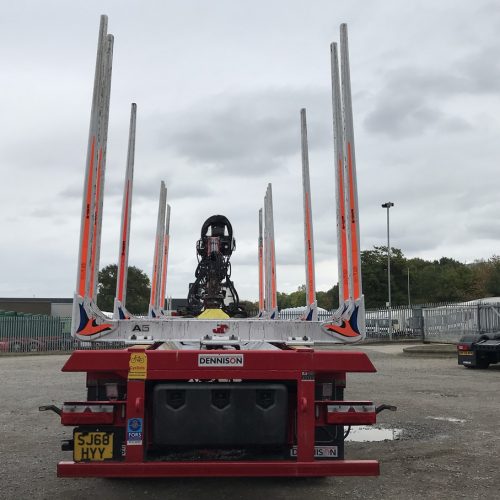 Dennison 42ft Timber Crane Trailer C434214 Rear View