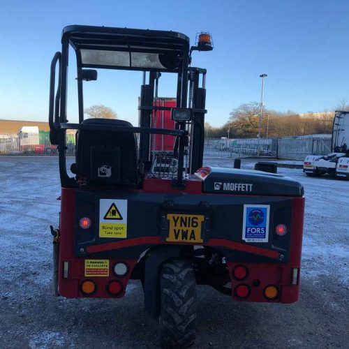 moffett red forklift rear end