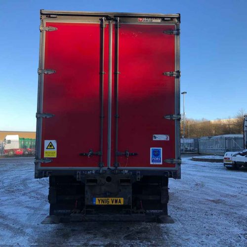 red daf lorry exterior rear view