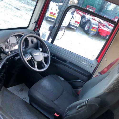 red daf lorry interior driver side