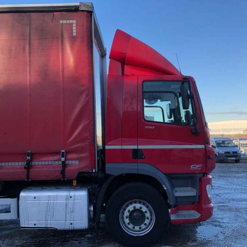 red daf lorry exterior cab right