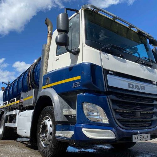 DAF CF 330 6x2 Vacuum Tanker 2015 Blue and White