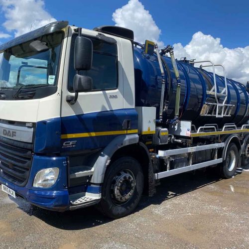 DAF CF 330 6x2 Vacuum Tanker 2015 Blue and White