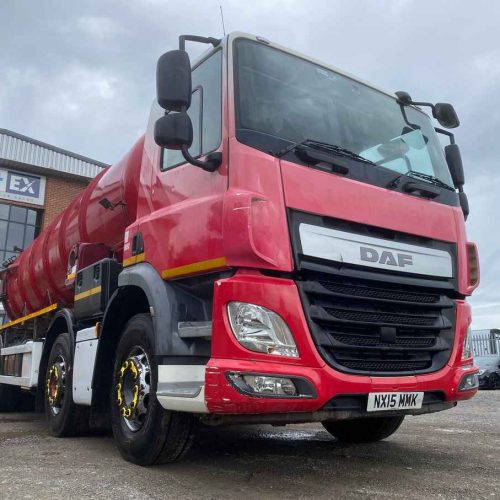 Red DAF CF 400 8x2 Vacuum Tanker 2015