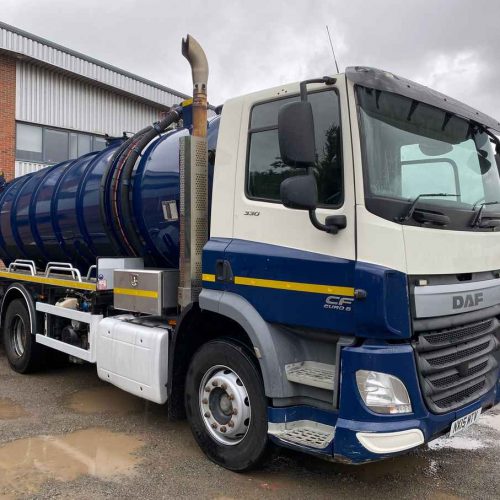 DAF CF 330 6x2 Vacuum Tanker 2015 Blue and White MTV