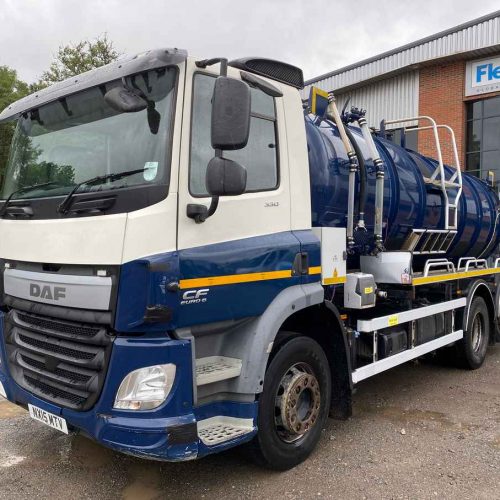 DAF CF 330 6x2 Vacuum Tanker 2015 Blue and White MTV