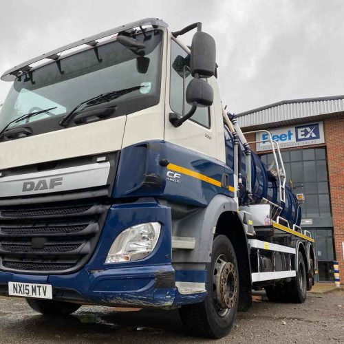 DAF CF 330 6x2 Vacuum Tanker 2015 Blue and White MTV