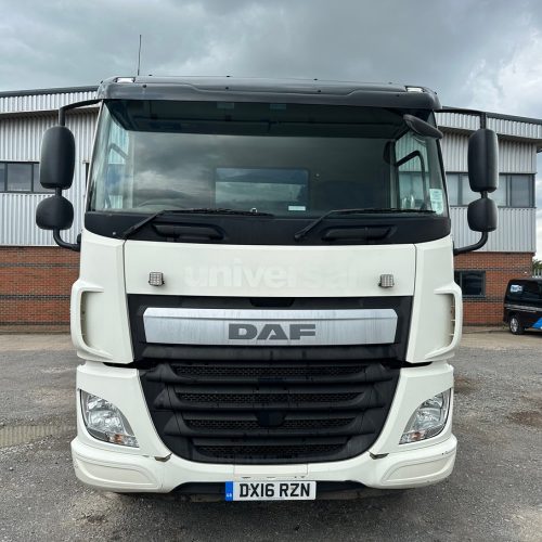 DAF 400 8x2 Vacuum Tanker 2016 Blue and White Front View